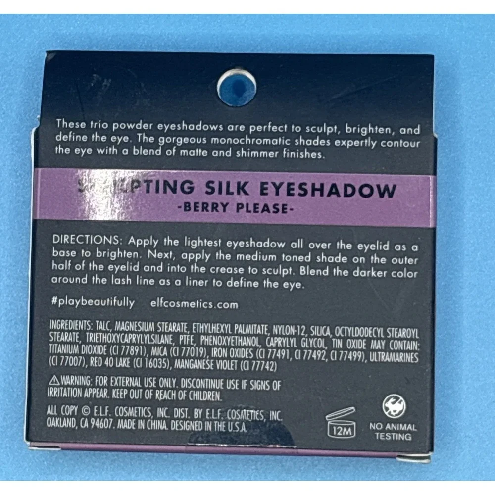 e.l.f. Sculpting Silk Eyeshadow Trio Berry Please Factory Sealed HTF